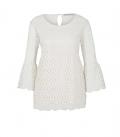 Designer-Spitzenshirt offwhite
