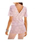 Designer-Spitzenshirt rosé