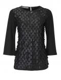 Designer-Spitzenshirt schwarz