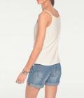 Designer-Spitzentop ecru