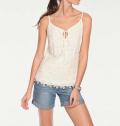 Designer-Spitzentop ecru