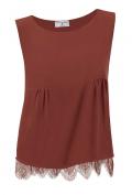 Designer-Spitzentop terracotta