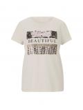 Designer-Statementshirt mit Pailletten champagner