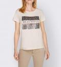Designer-Statementshirt mit Pailletten champagner