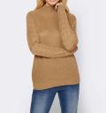 Designer-Stehkragenpullover camel