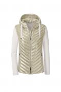 Designer-Stepp-Jersey-Jacke gold-ecru