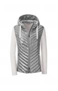 Designer-Stepp-Jersey-Jacke silber-ecru