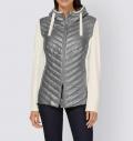 Designer-Stepp-Jersey-Jacke silber-ecru