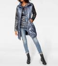 Designer-Steppjacke+Weste graublau