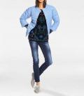 Designer-Steppjacke blau