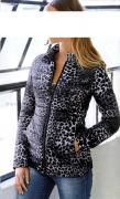 Designer-Steppjacke blau-bunt