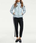 Designer-Steppjacke mit Patches eisblau