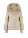 Designer-Steppjacke mit Webpelz sand