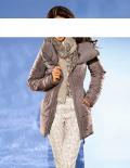 Designer-Steppjacke taupe