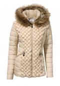 Designer-Steppjacke taupe