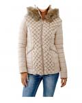 Designer-Steppjacke taupe