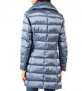 Designer-Steppmantel metallic-hellblau