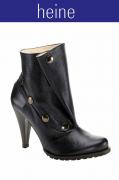 Designer-Stiefelette mit Nieten schwarz