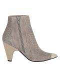 Designer-Stiefelette taupe