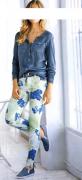 Designer-Stretch-Druckhose bunt