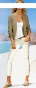 Designer-Stretchhose creme-taupe