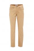 Designer-Stretchhose haselnuss-weiß