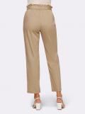 Designer-Stretchhose mitGürtel camel