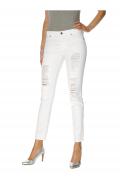 Designer-Stretchjeans weiß