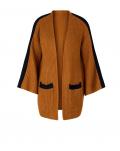 Designer-Strickjacke cognac