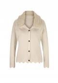 Designer-Strickjacke elfenbein