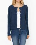 Designer-Strickjacke jeansblau