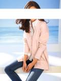 Designer-Strickjacke mit Seide rose