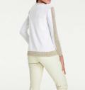 Designer-Strickjacke offwhite-gold
