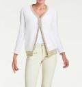 Designer-Strickjacke offwhite-gold