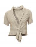 Designer-Strickjacke sand