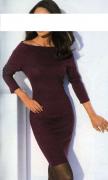Designer-Strickkleid bordeaux