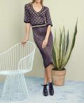 Designer-Strickkleid bunt