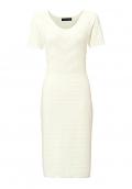 Designer-Strickkleid ecru