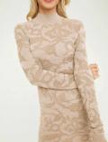 Designer-Strickkleid elfenbein