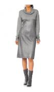 Designer-Strickkleid grau-silber