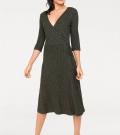 Designer-Strickkleid khaki