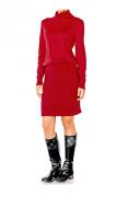 Designer-Strickkleid rot