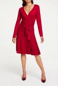 Designer-Strickkleid rot