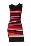 Designer-Strickkleid schwarz-bunt