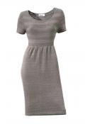 Designer-Strickkleid taupe