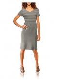 Designer-Strickkleid taupe