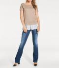 Designer-Strickshirt gold-offwhite