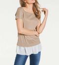 Designer-Strickshirt gold-offwhite