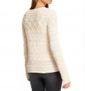 Designer-Struckturmuster-Pullover champagner