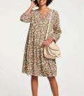 Designer-Stufen-Druckkleid bunt